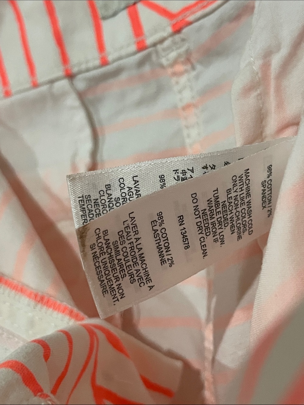 Vineyard Vines White and Neon Pink Geometric Cotton Shorts - Picture 5 of 7